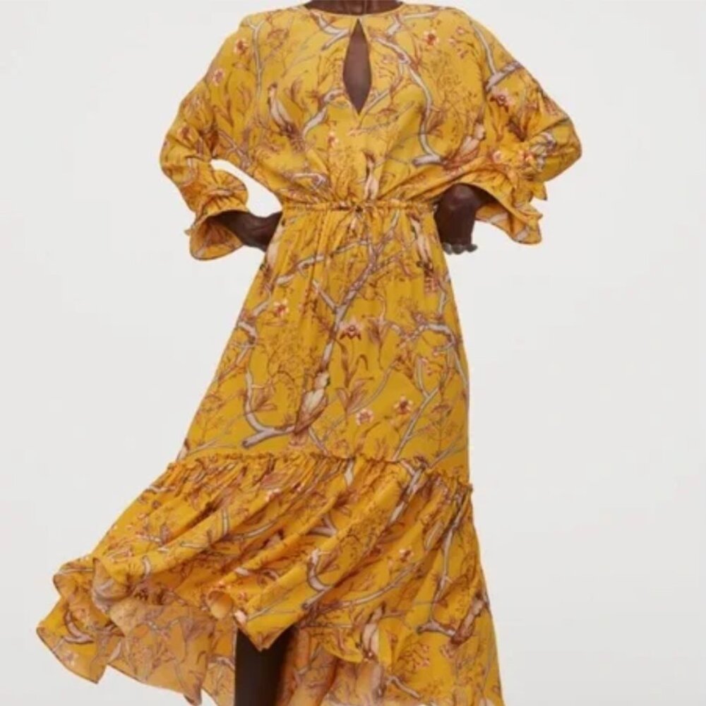 Johanna Ortix X H&M yellow dress, size S
